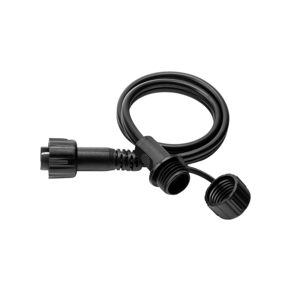 Verlengkabel 0.3m - 12V - IP44 Waterdicht - Zwart