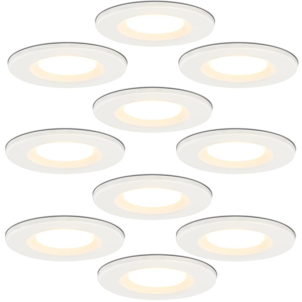 10x Venezia LED Inbouwspots - 6W 650lm - 2700K - IP65 - Wit