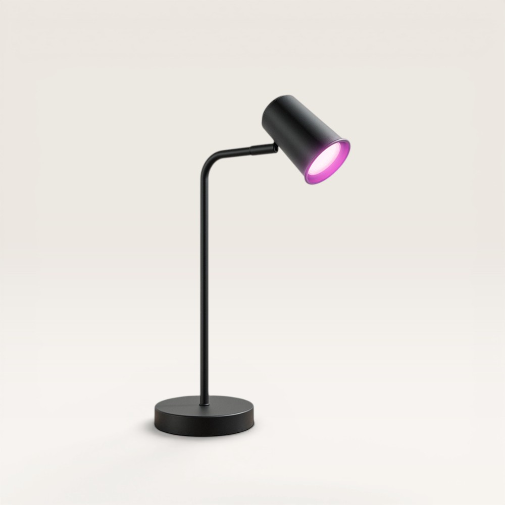 Riga Smart Tafellamp - 5W 400lm - Kantelbaar - RGBWW - Zwart - IP20