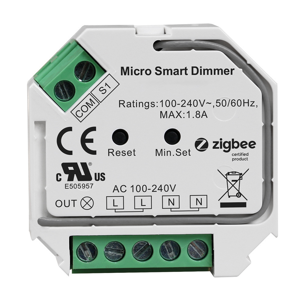Zigbee Mini LED dimmer/ontvanger - Draadloos - maximaal 400 Watt - No Neutral