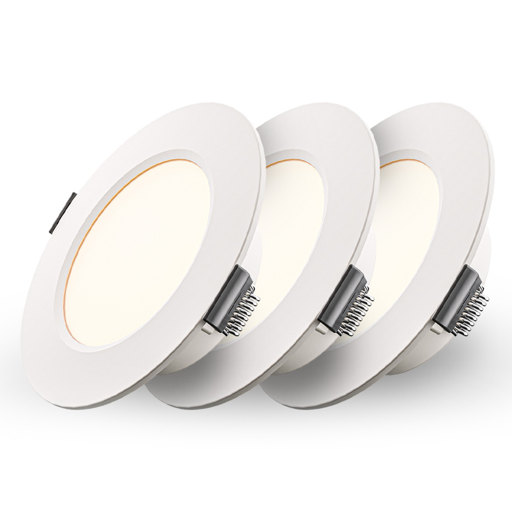Set van 3 Georgia LED Inbouwspots - 3W 300lm - Rond - 2700K - 91mm - IP20 - Wit
