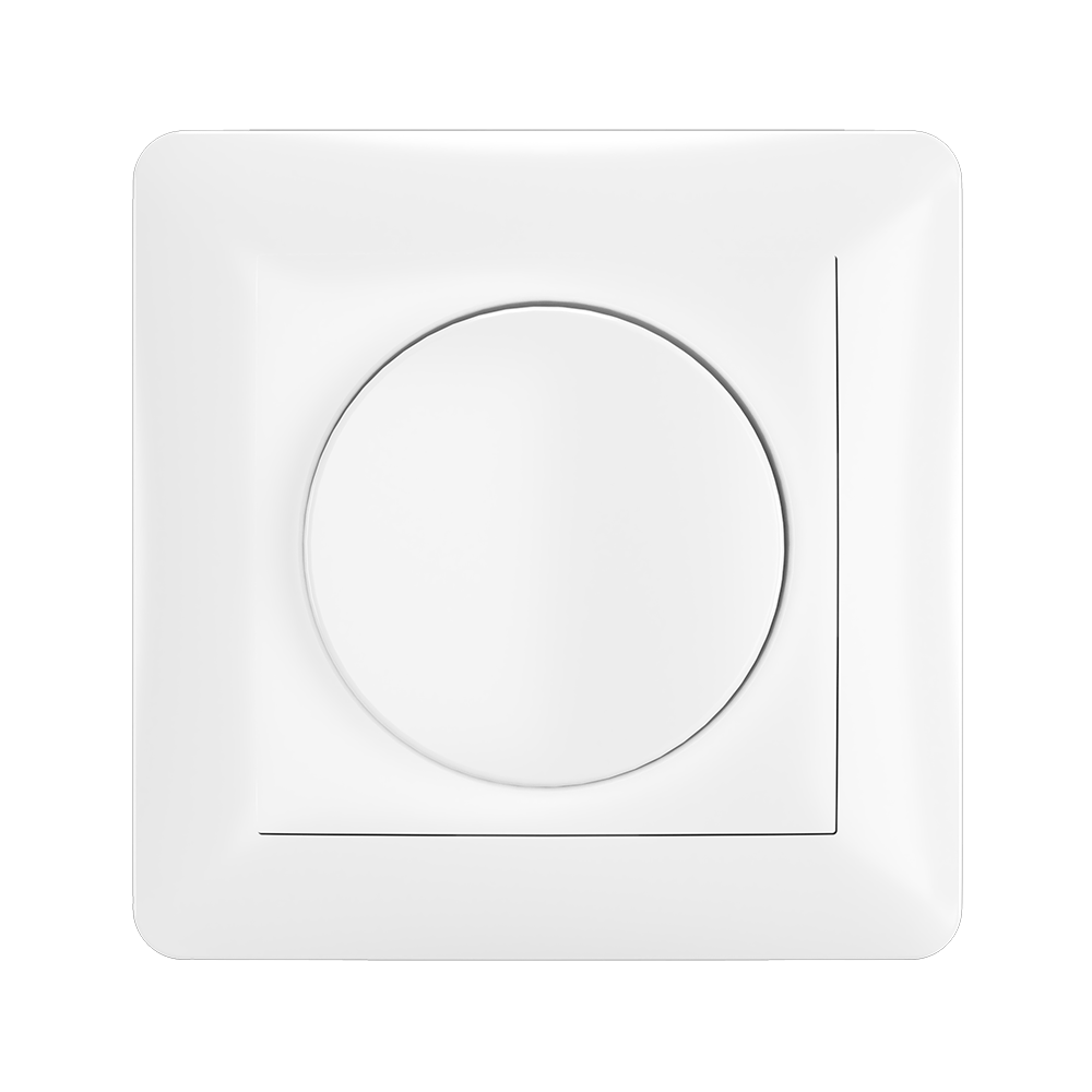 Dimmerknop incl. centraalplaat en raamwerk - Wit