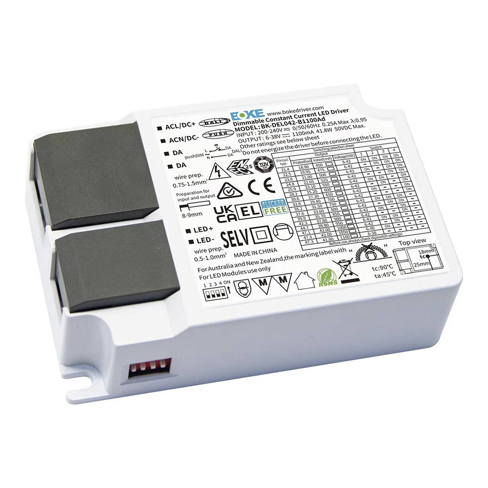 Dimbare LED Paneel transformator - 42W - DALI driver - DC connector - LED trafo - IP20