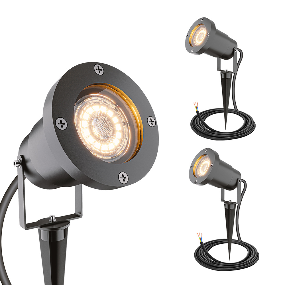 Sydney - 3x Prikspot XL - Aluminium - Zwart - IP65 GU10 - 20W - 3 jaar garantie