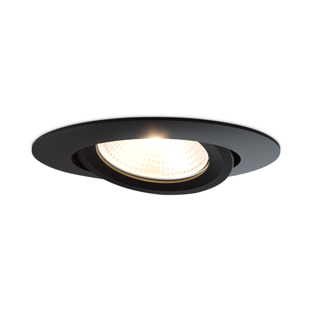Lugo LED Inbouwspot - Zwart - Dimbaar - 5W 450lm - 2700K - Kantelbaar - IP65