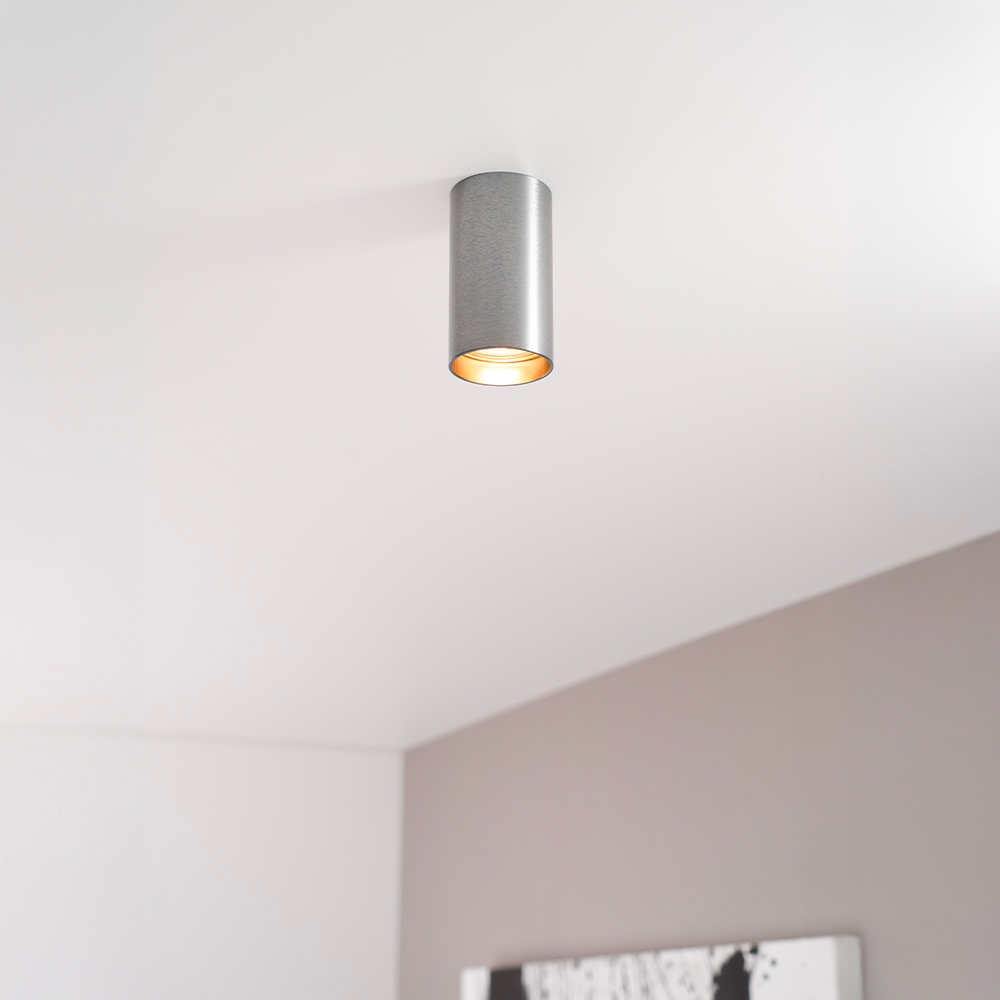 Canopus fero s - Cilindervormige opbouwspot in geborsteld gunmetal grijs