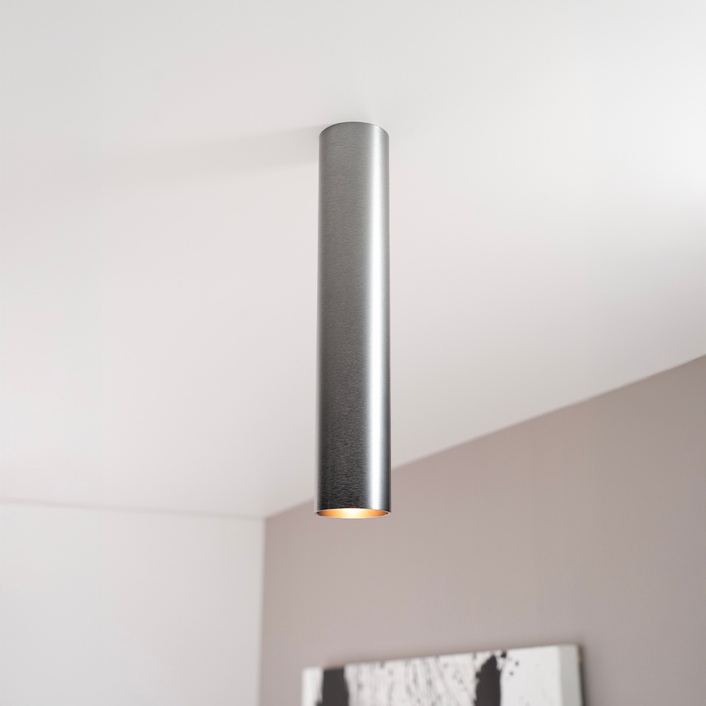 Canopus fero l - Cilindervormige opbouwspot in geborsteld gunmetal grijs