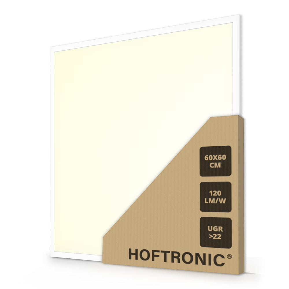 LED Paneel - 60x60 cm - 3000K - 36W - 4320lm (120lm/W) - Flikkervrij - UGR22 - Incl. Philips driver