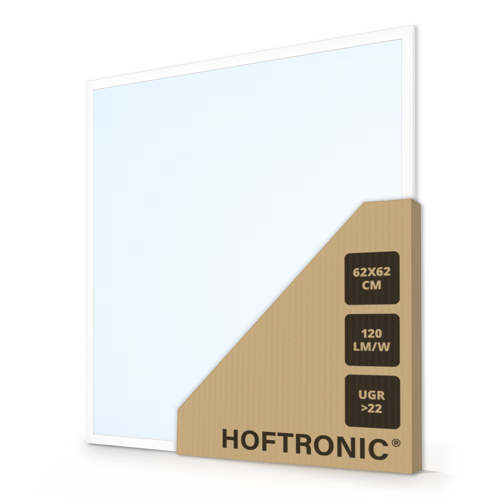 LED Paneel - 62x62 cm - 6000K - 36W - 4320lm (120lm/W) - Flikkervrij - UGR22 - Incl. Philips driver