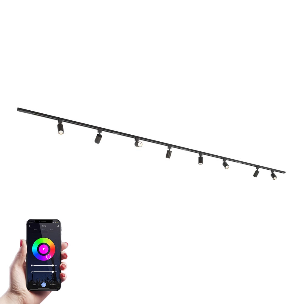 Taros Railverlichting Pakket - Recht - 4x 1 m - 8 railspots - RGBWW GU10