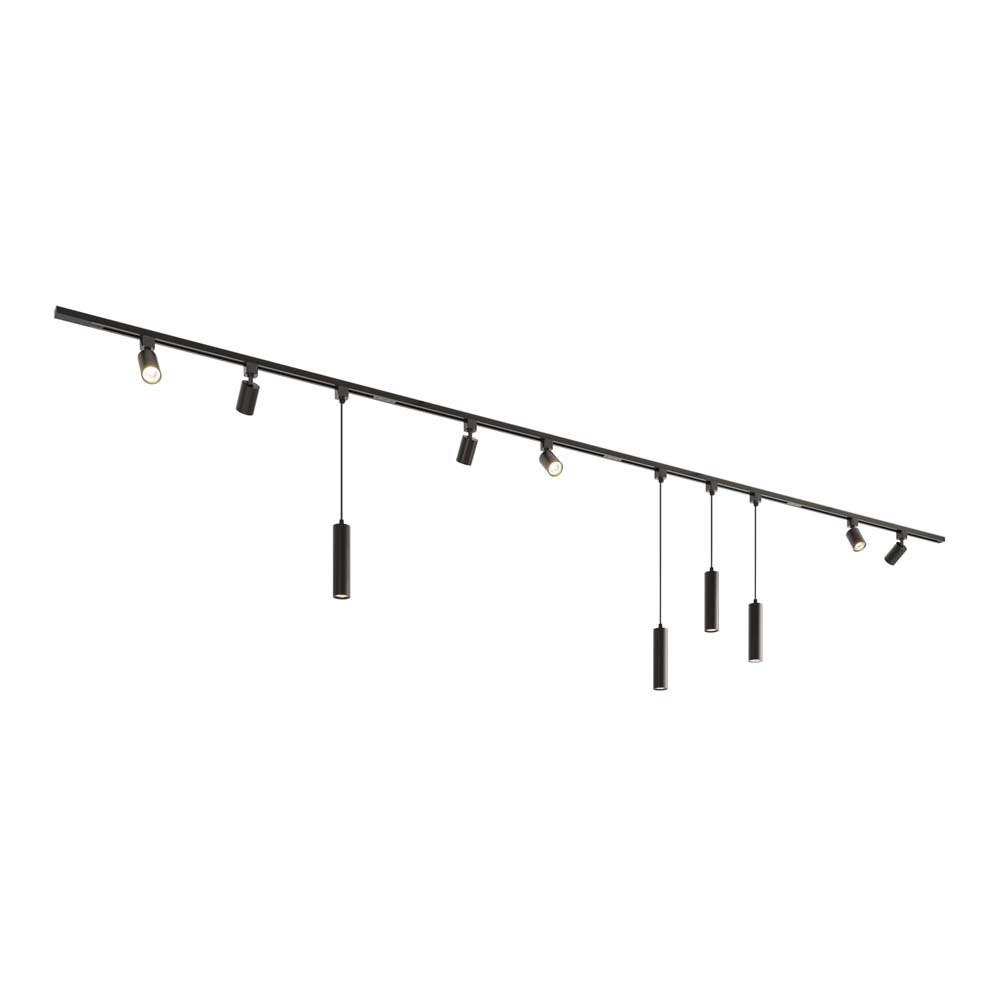 Taros Railverlichting Pakket - Recht - 4x 1 m - 6 railspots - 4 hanglamp - 2700K GU10