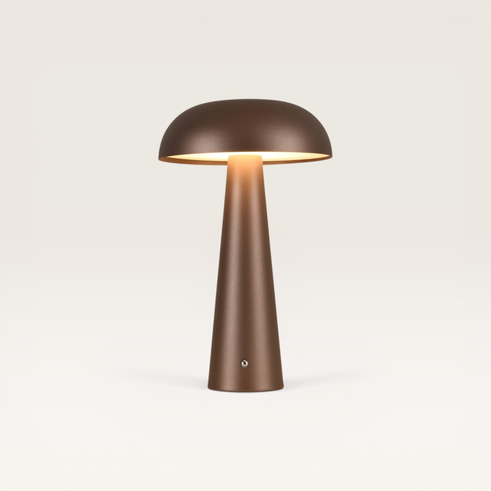 LED Tafellamp Oryllo maronne - Dim- en oplaadbare mushroom lamp