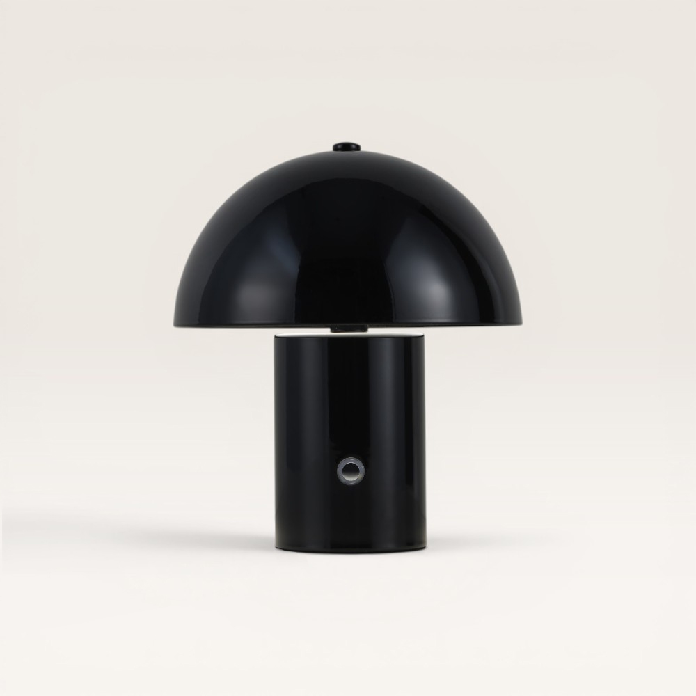 LED Tafellamp Civaro nero - Dim- en oplaadbare mushroom lamp