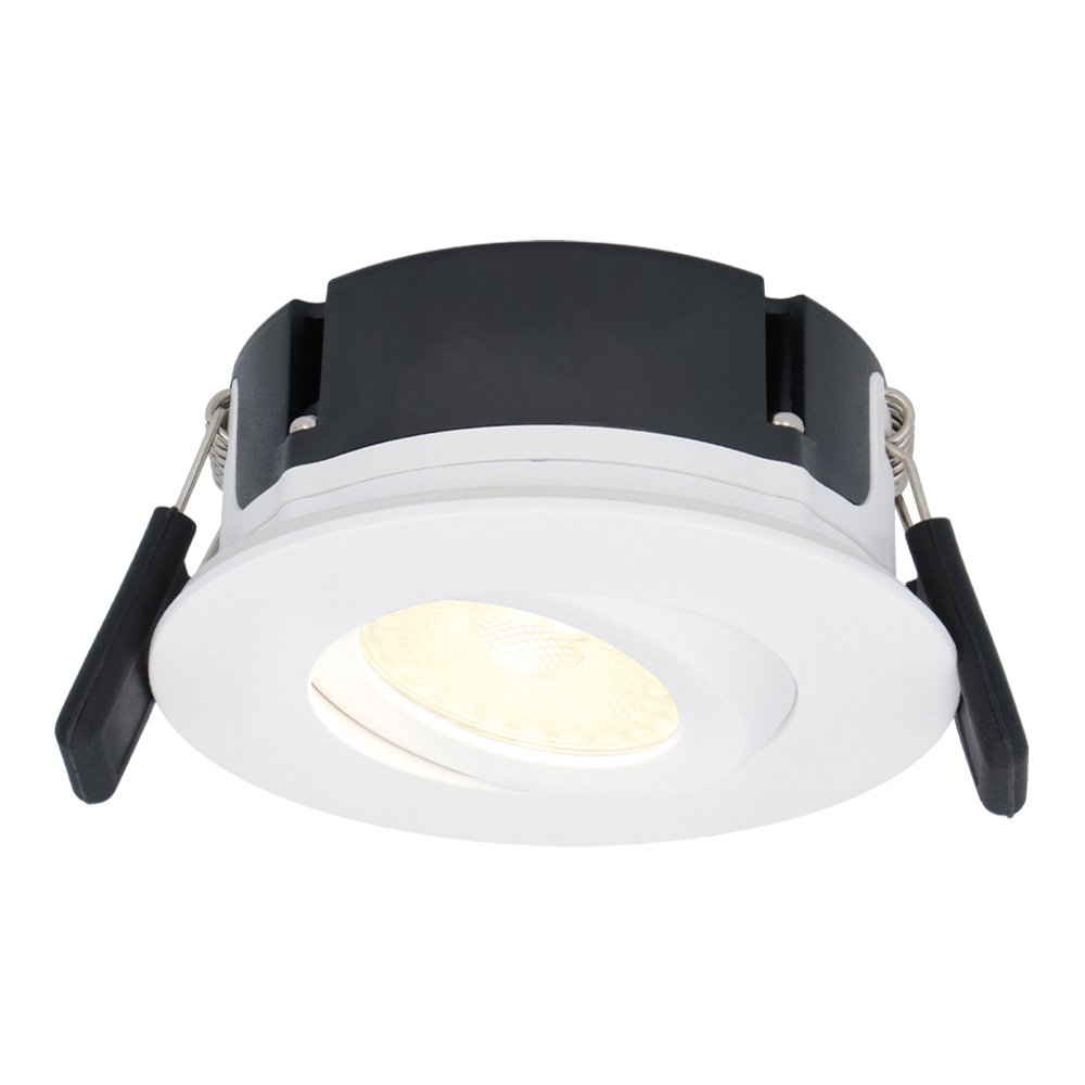 Napels LED Inbouwspot - 8W 570lm - 2700K - Kantelbaar - Dimbaar - IP65 - Wit