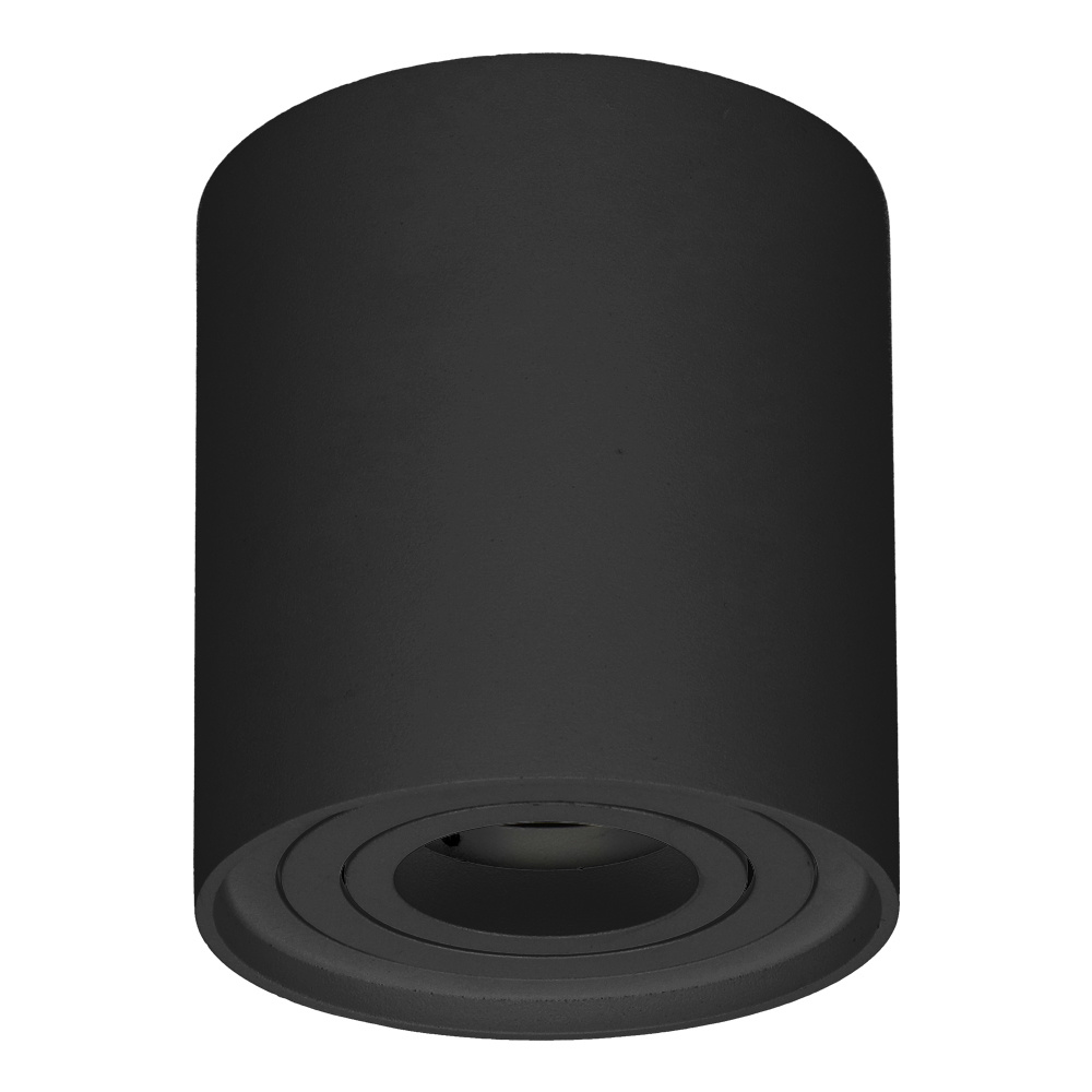 Ray LED Opbouwspot Rond - Kantelbaar - GU10 - IP20 - Zwart