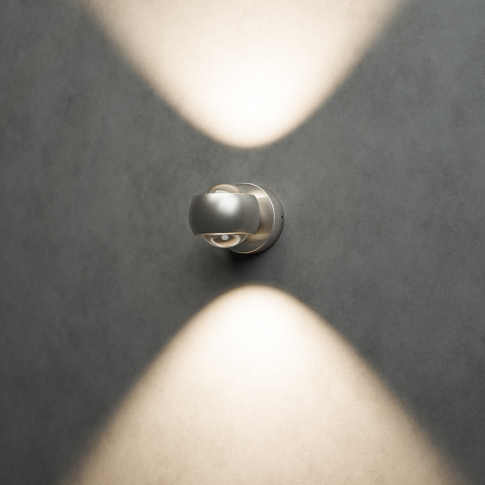 Cupo Smart Wandlamp - 10W 600lm - Wifi + Ble - RGBWW - App control - IP54 - RVS