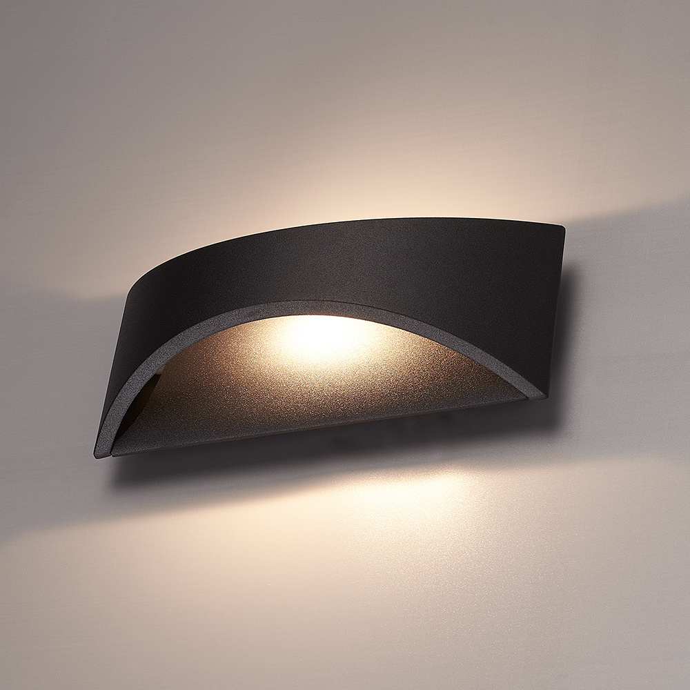 Lowa LED Wandlamp - 6W 380lm - 3000K - IP54 - Zwart - Up & Down Light