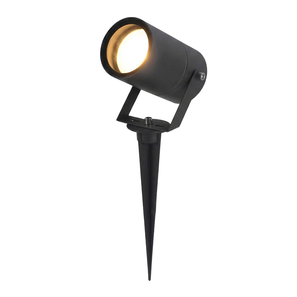 Spikey dimbare LED prikspot - excl. GU10 - Wandspot - IP65 - Grondspies - Zwart