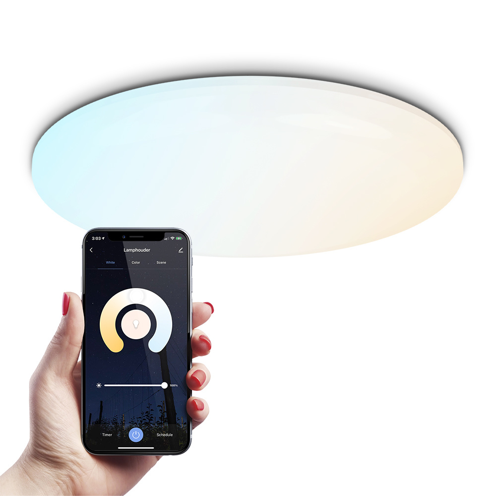 SMART LED Plafondlamp - RGBWW - WiFi en Bluetooth - 3000lm - 30W - 42 cm - Rond