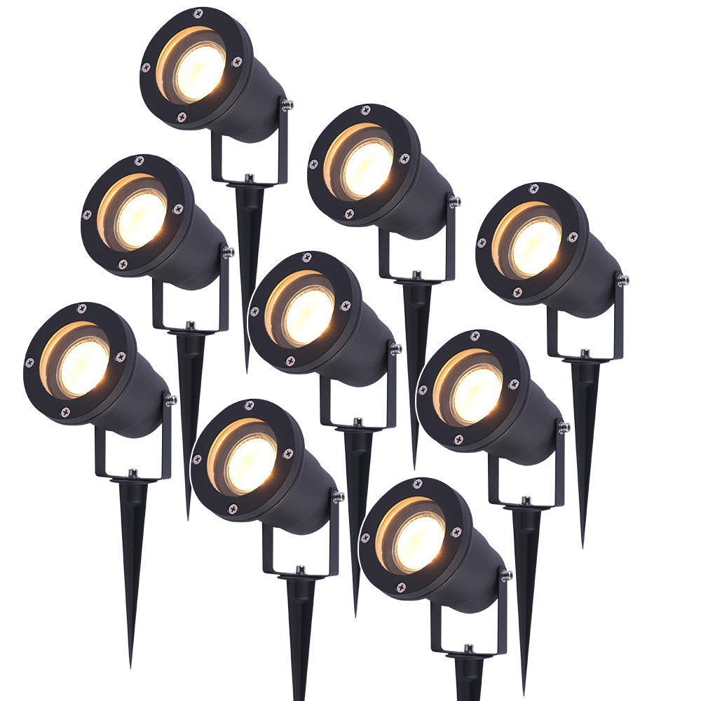 9x Sydney LED Prikspots - 4W 345lm - Kantelbaar - Dimbaar - 2700K - IP65 - Zwart
