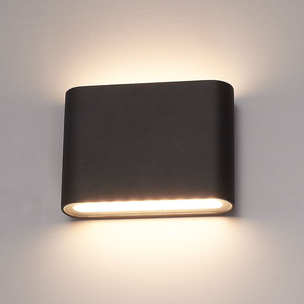 Dallas S LED Wandlamp - 6W 360lm - 3000K - IP54 - Zwart - Dimbaar
