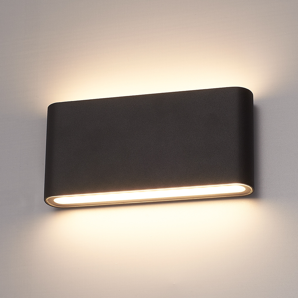 Dallas M LED Wandlamp - 12W 660lm - 3000K - IP54 - Zwart - Dimbaar