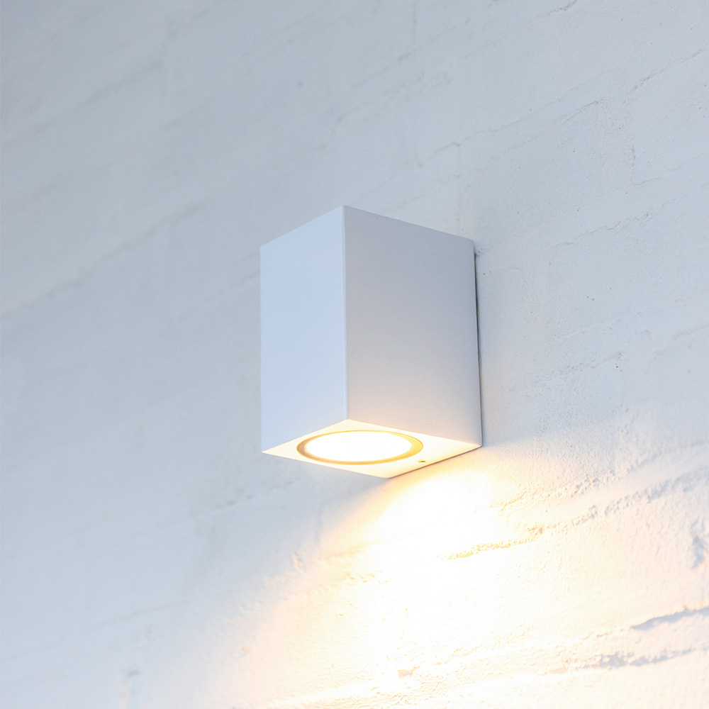 Marion LED Wandlamp - Dimbaar - GU10 - IP65 - Wit - Excl. Lichtbron - Downlight