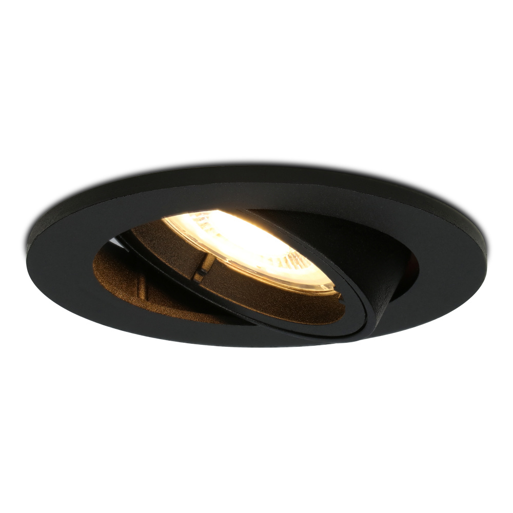 Oslo LED Inbouwspot - 4W 345lm - 2700K - Kantelbaar - Zwart