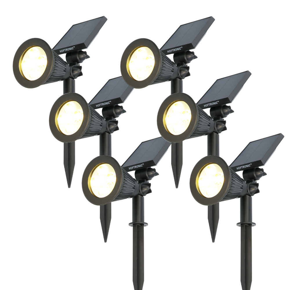 6x Bend PIR - Solar Prikspot - Sensor - 3000K - 2 Standen - 300lm - IP65