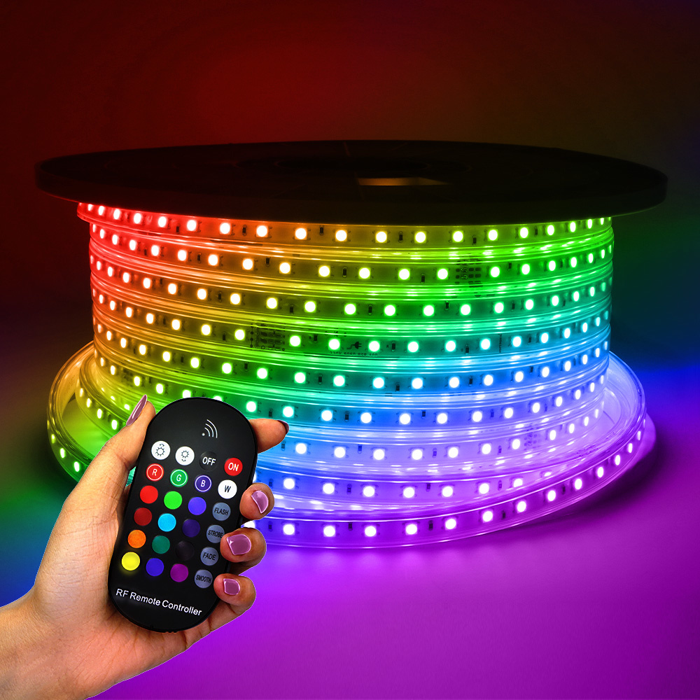 Glow60 RGB LED Strip 50m IP65 - Dimbaar - 60 LEDs/m 400W 30.000lm - SMD5050 - IP65