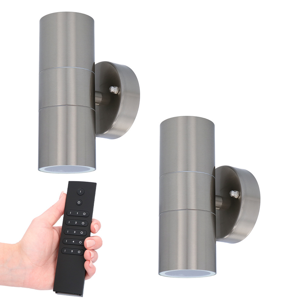 2x dimbare LED Wandlamp Jasmin - 2700K - GU10 - IP44 - Incl. dimmerset