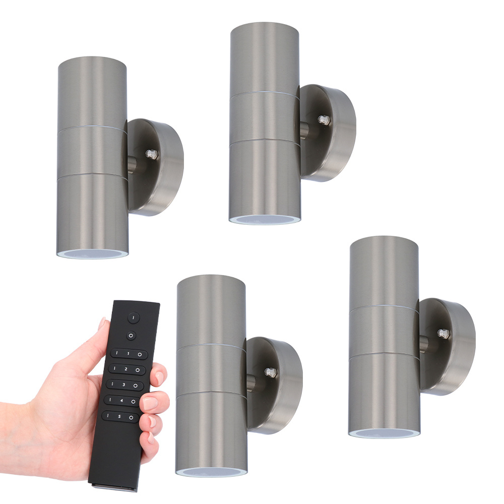 4x dimbare LED Wandlamp Jasmin - 2700K - GU10 - IP44 - Incl. dimmerset