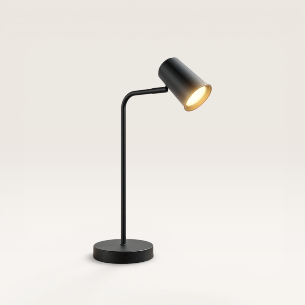 Riga LED Tafellamp - Kantelbaar en draaibaar - ingebouwde dimmer - GU10 - Zwart