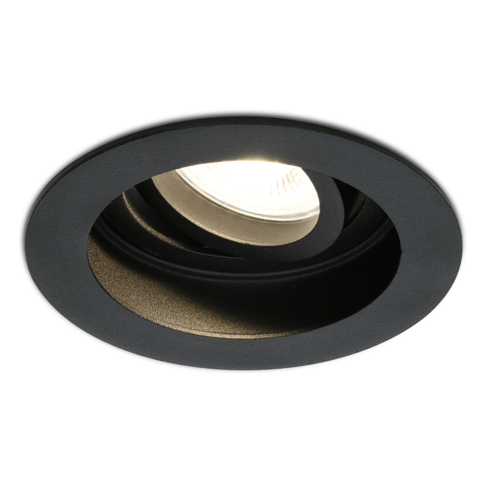 Laredo LED Inbouwspot - Verzonken - 4W 345lm - 2700K - IP20 - Kantelbaar - Zwart