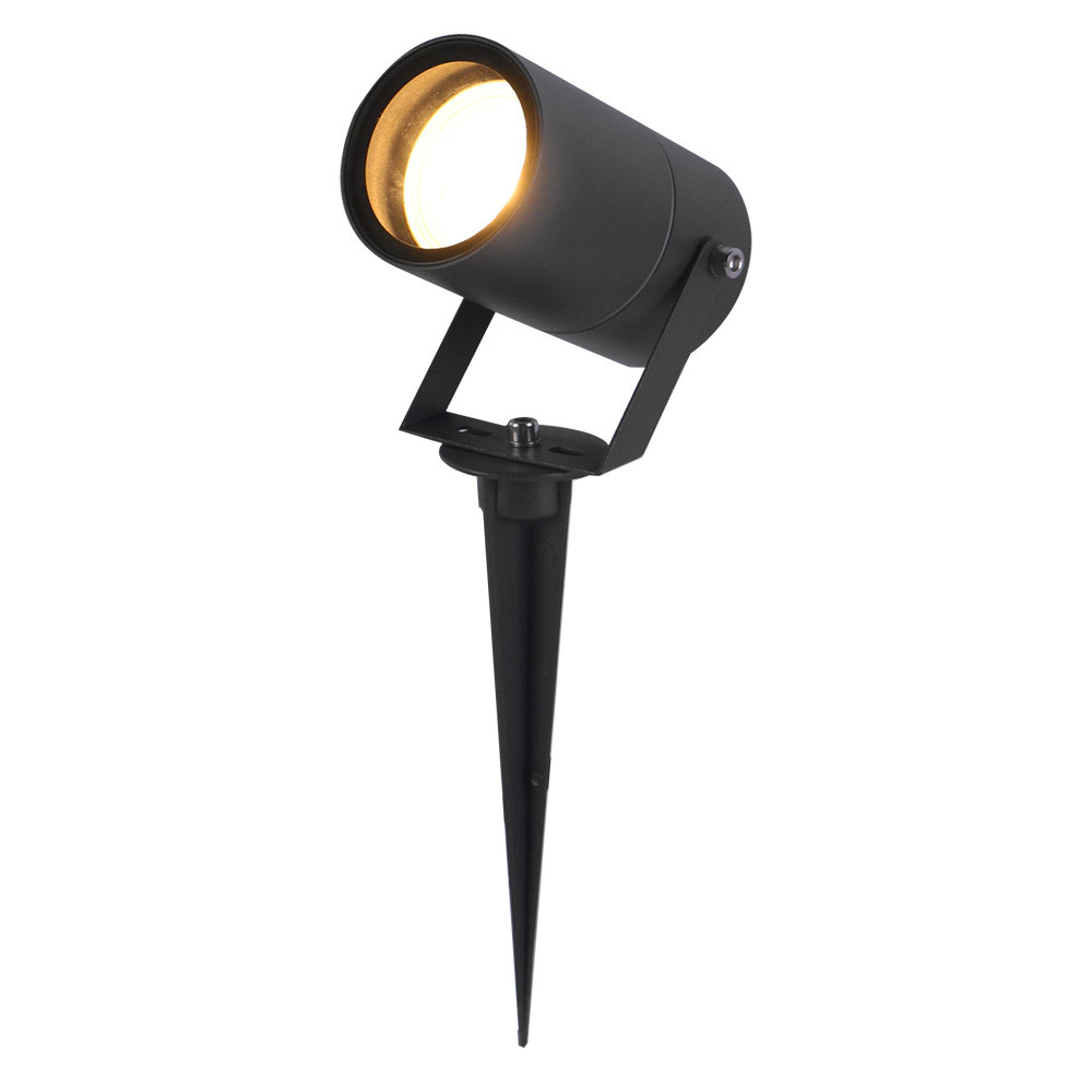Spikey LED Prikspot - 4W 345lm - Kantelbaar - GU10 4000K - IP65 - Zwart