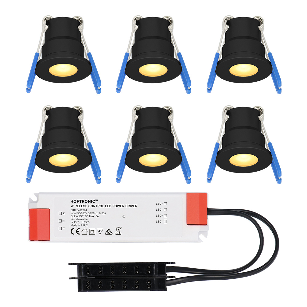 6x Milano Mini 12V LED Inbouwspots - 3W 200lm - 2700K - IP65