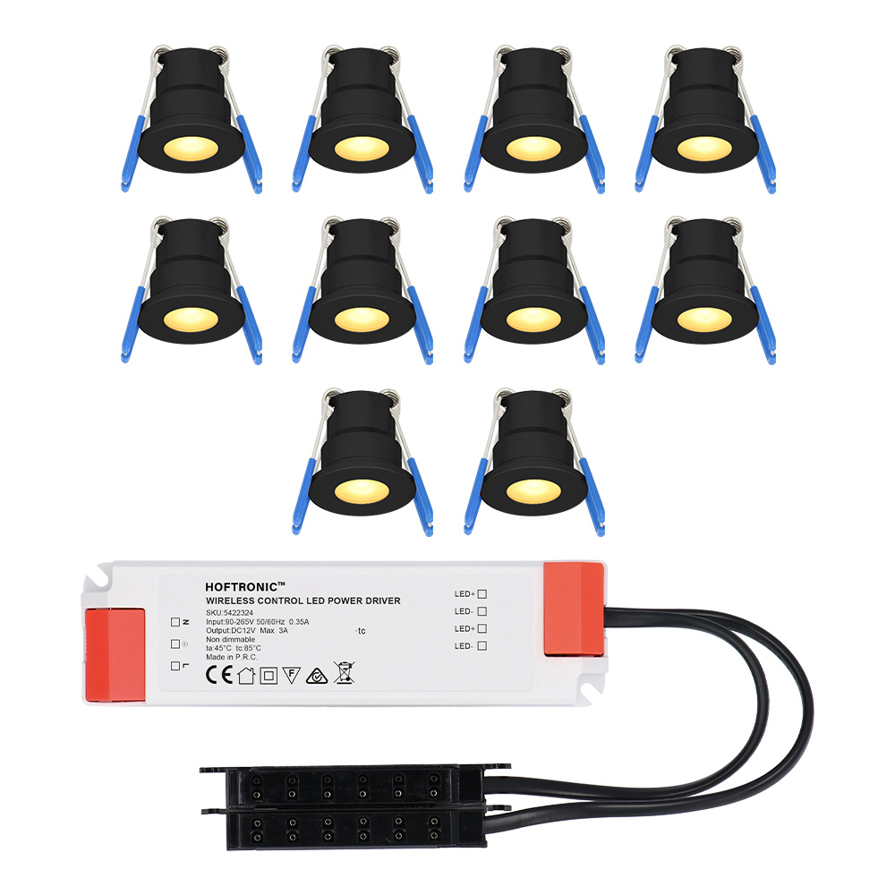 10x Milano Mini 12V LED Inbouwspots - 3W 200lm - 2700K - IP65