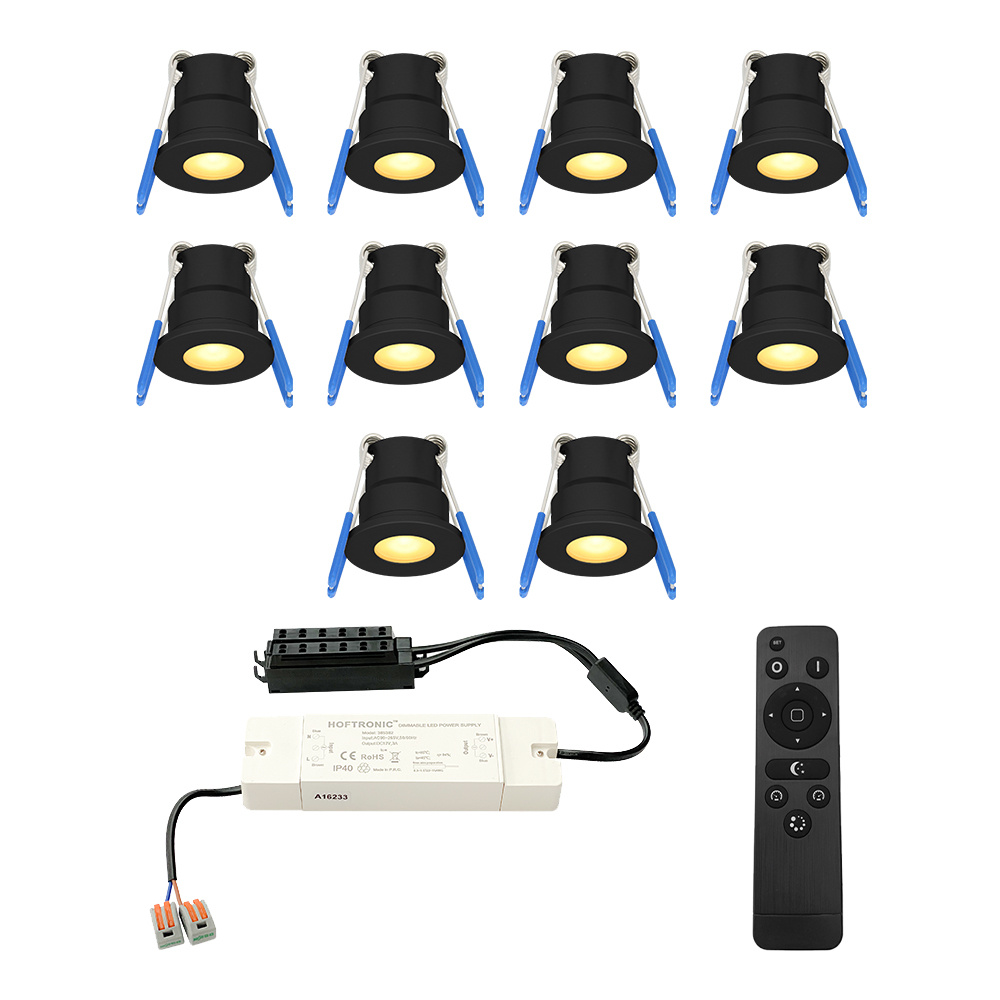 10x Milano 12V LED Mini Inbouwspots - 3W 200lm - Dimbaar - 2700K - IP65