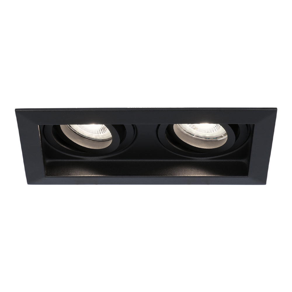 Durham Dubbel LED inbouwspot - 8W 690lm - 6500K - GU10 - Dimbaar Kantelbaar