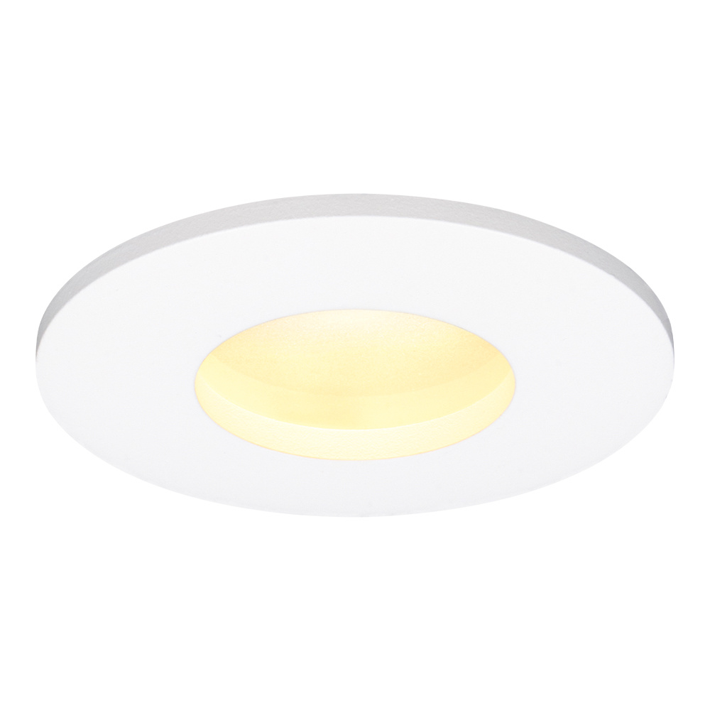 Barcelona LED Inbouwspot Plat - 6W 570 Lumen - 60mm - 2700K - IP44 - Wit