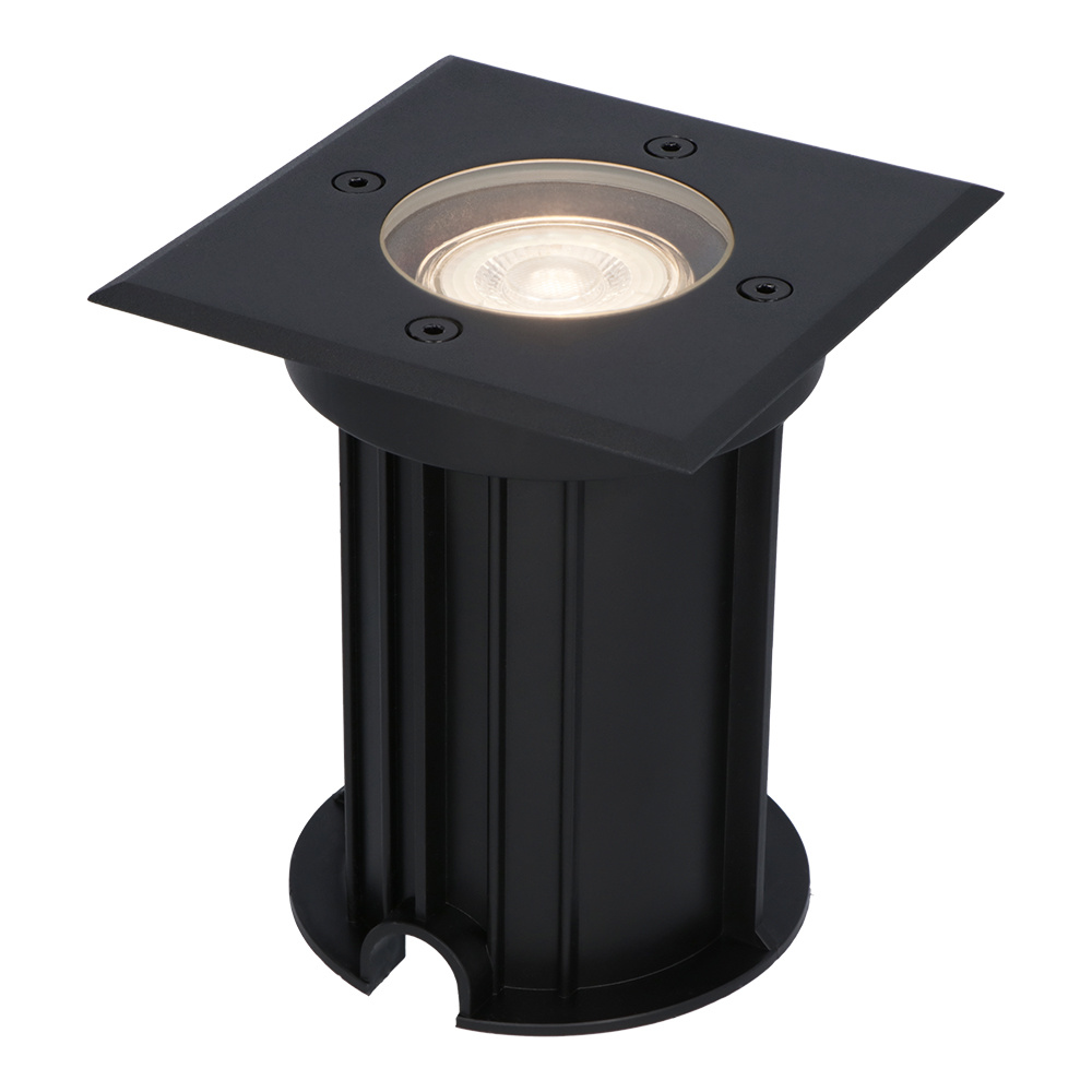 Ramsay LED Grondspot - Vierkant - Dimbaar - GU10 - 4W 345lm - 4000K - Zwart - IP67