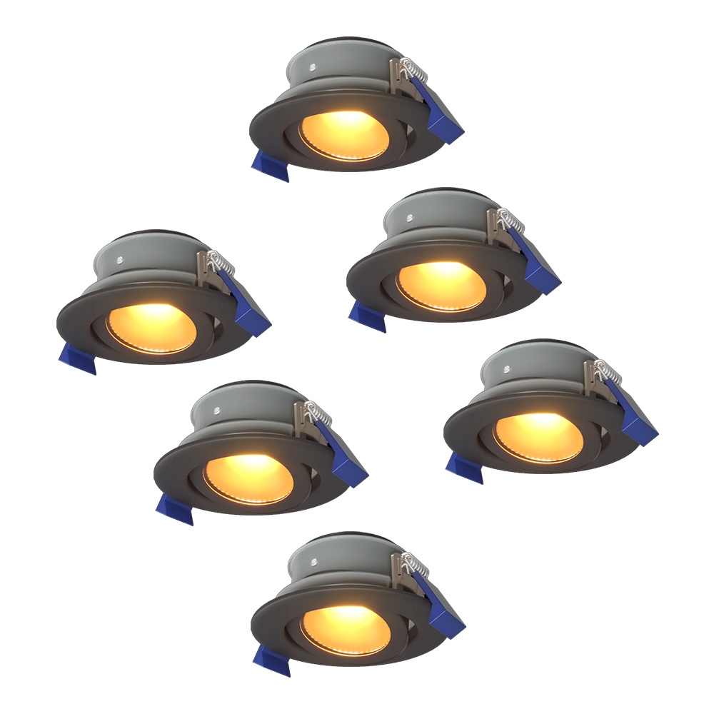 6x Lima LED Inbouwspots - 4W 345lm - 2700K - IP65 - Kantelbaar - Dimbaar - GU10