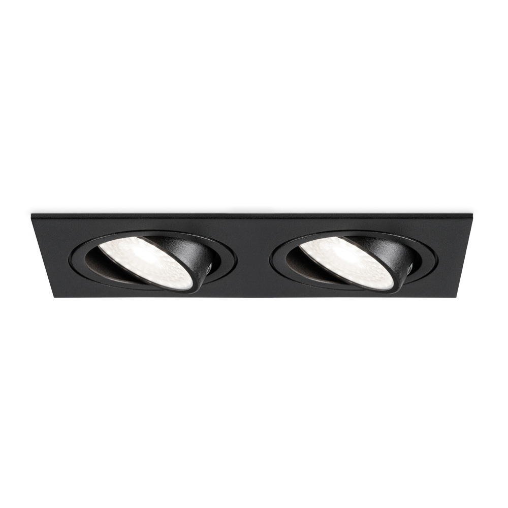Mallorca LED Inbouwspot - 8W 690 Lumen - 6500K - Kantelbaar - Zwart