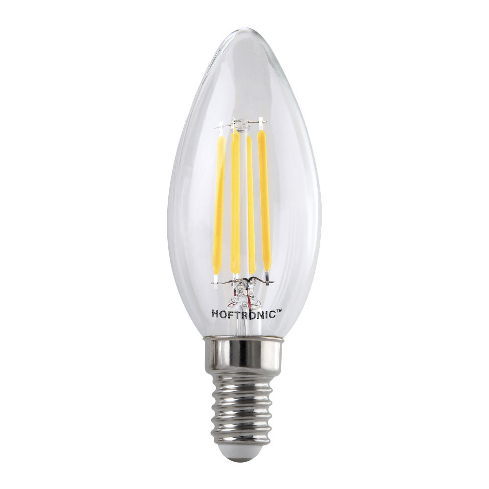 E14 LED Filamentlampe - 4W 470lm - 2700K - Ersetzt 40 Watt - C37