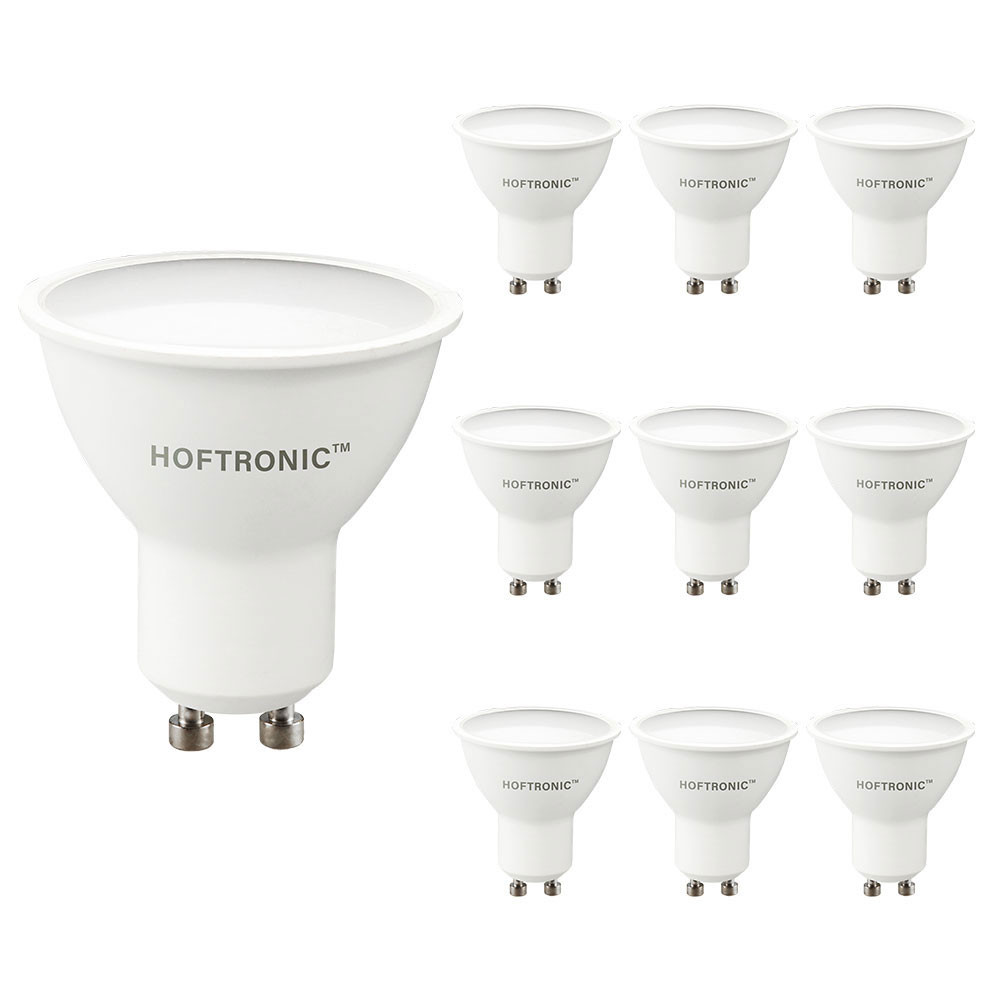 10x GU10 LED Bulb Dimmable - 4.5W 400lm - 6500K - Replaces 50 Watt