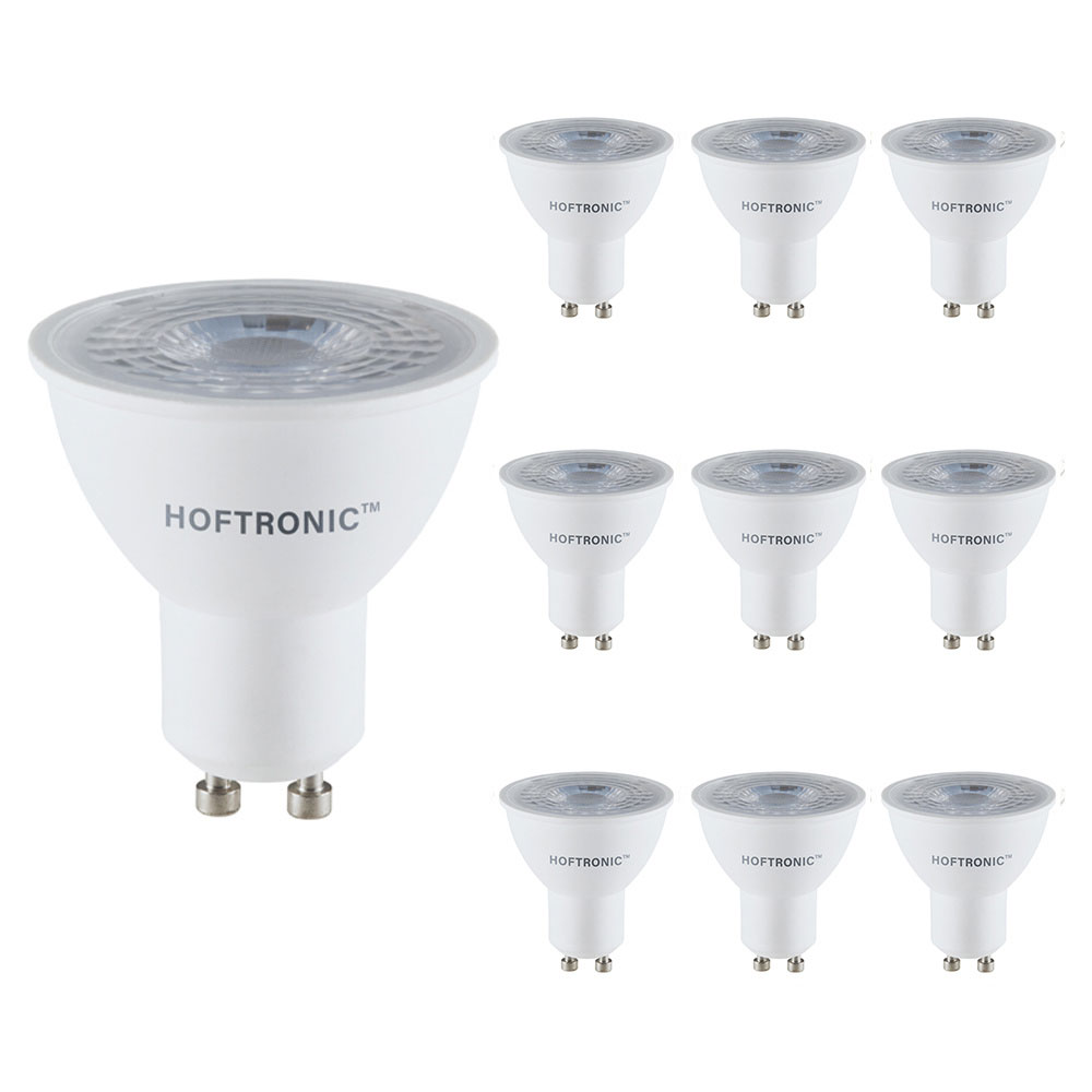 10x GU10 LED Bulb Dimmable - 4.5W 345lm - 6500K - 38° - Replaces 50 Watt
