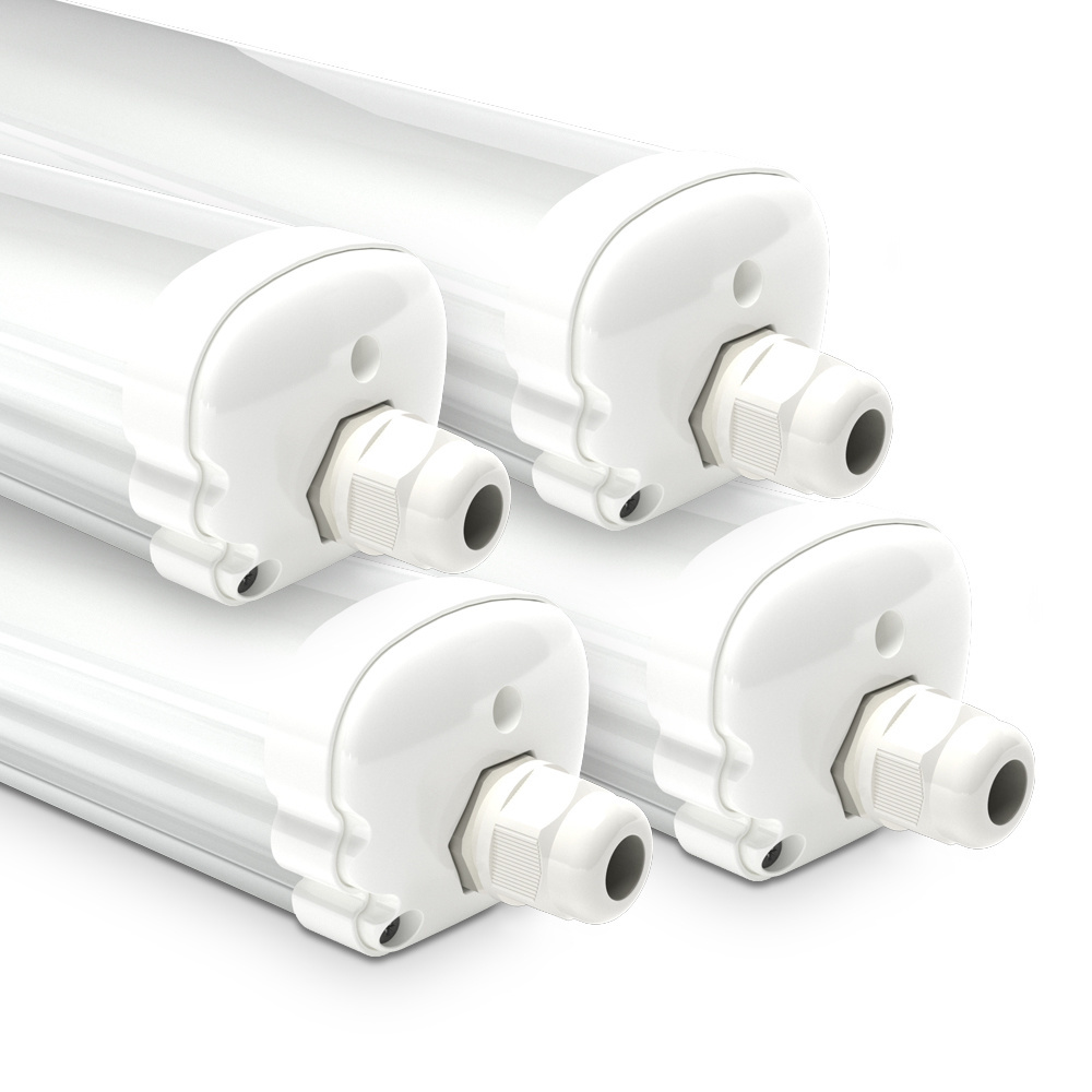 4er Set LED Feuchtraumleuchte 120cm - 36W 4320lm - IP65 - 4000K - Verknüpfbar
