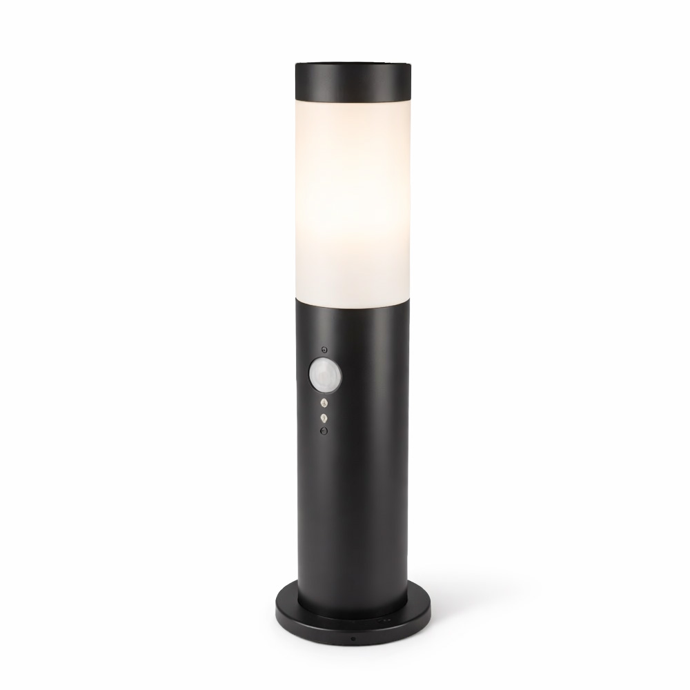 Dally PIR_motion_sensor E27 Bollard Light 45cm IP44 Max. 15W Black