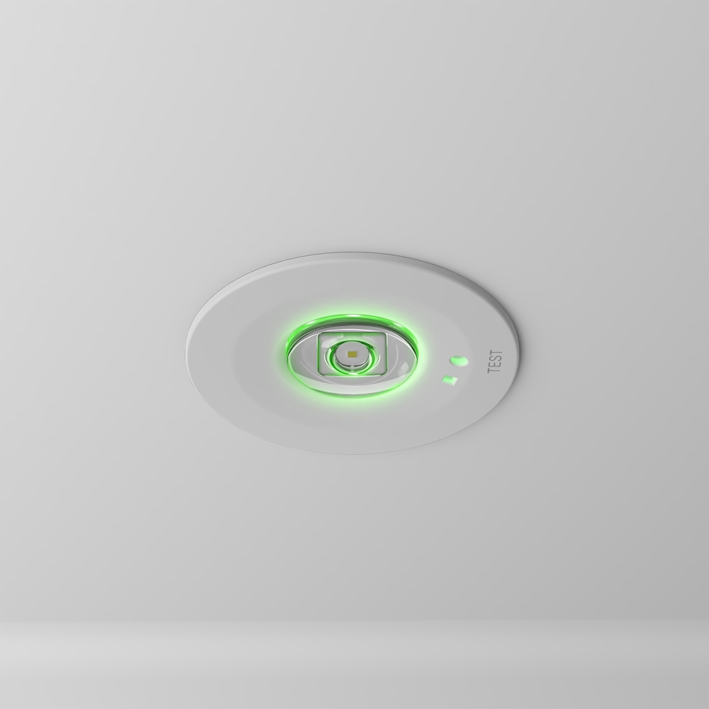 Mirian - LED Notbeleuchtung Einbaustrahler Weiß - IP20 für innen - 1,2W 130lm - 3 Stunden Notstrombatterie - Notstrombatterie