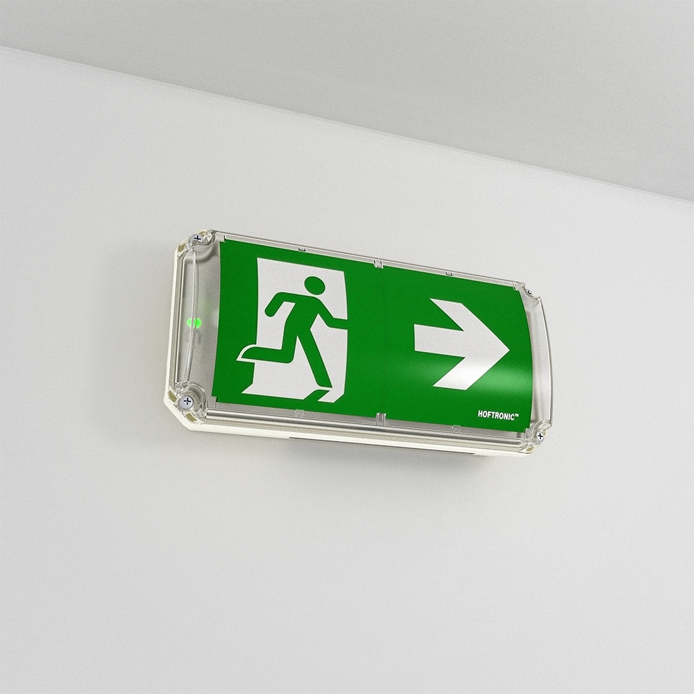 Robus - LED Notbeleuchtung mit Batterie - IK10 - IP66 - 4,2W 300lm - 3 Stunden Notstrombatterie - Autotestfunktion